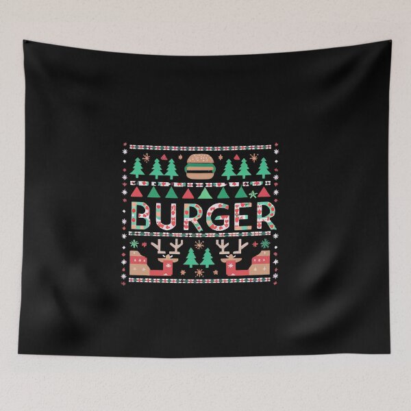 Item preview, Burger Ugly Christmas Sweater designed and sold by Itsheartshop.