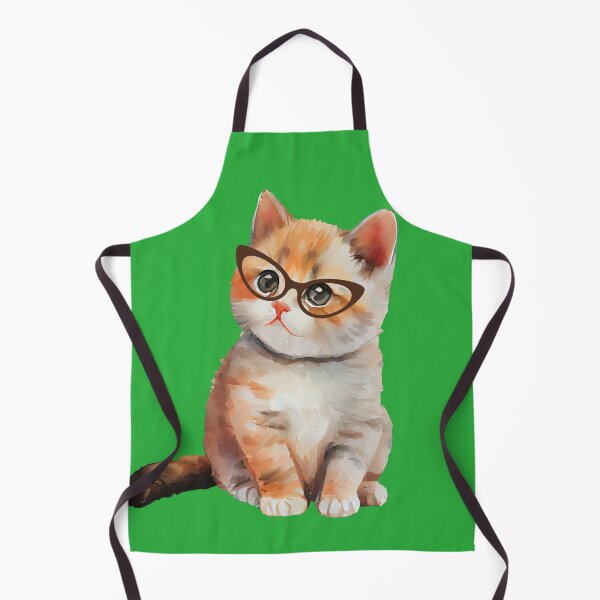 Item preview, cute cat with glasses designed and sold by Cuteanimecorner.