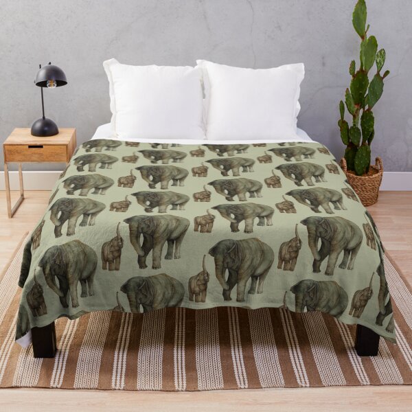 Item preview, Gentle Giants: Watercolor Harmony with Thai Elephant and Elephants Baby designed and sold by Hadamundo.