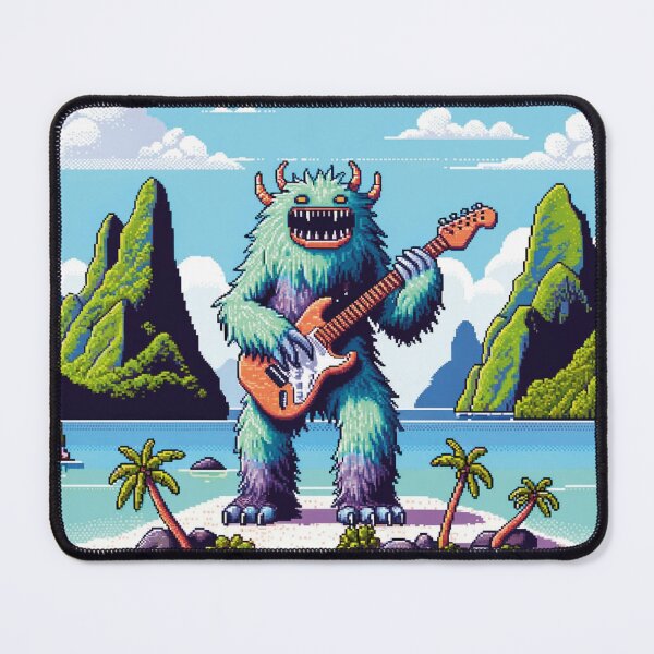 Item preview, Guitar Monster Tour at The Tuamotu Archipelago, Frenchpolynesia, Funny Music AI Art Retro Games Style designed and sold by kewarin.