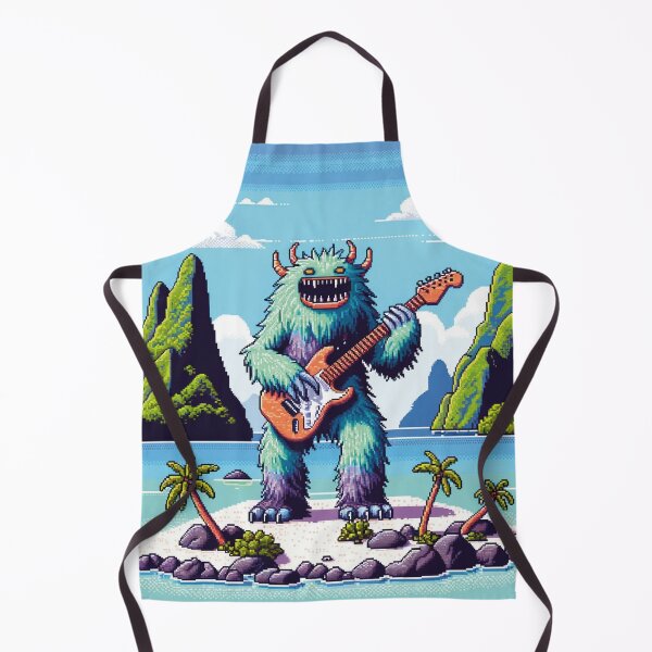 Item preview, Guitar Monster Tour at The Tuamotu Archipelago, Frenchpolynesia,  Funny Music AI Art Retro Games Style designed and sold by kewarin.