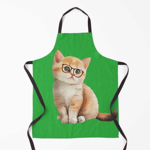 Item preview, cute cat with glasses designed and sold by Cuteanimecorner.