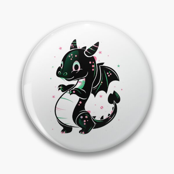 Item preview, Cute Monochrome Dragon Illustration designed and sold by DragonRealms.
