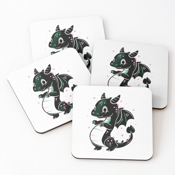 Item preview, Cute Monochrome Dragon Illustration designed and sold by DragonRealms.