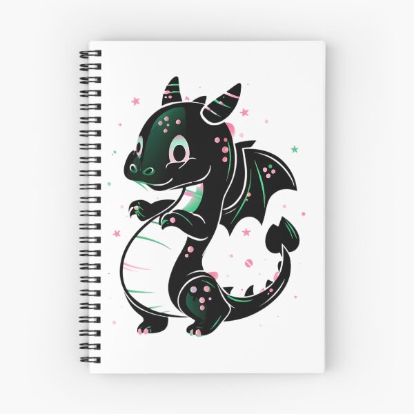 Item preview, Cute Monochrome Dragon Illustration designed and sold by DragonRealms.