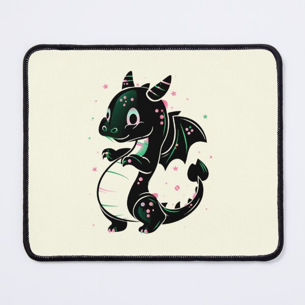 Item preview, Cute Monochrome Dragon Illustration designed and sold by DragonRealms.