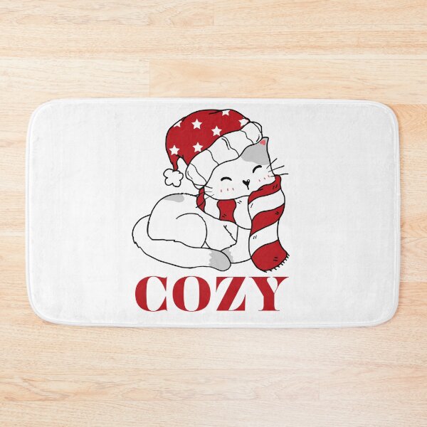 Item preview, Cute Cat Wear Red Scarf and Cozy Cozy Kitty in a Red Scarf designed and sold by Arafattouch.