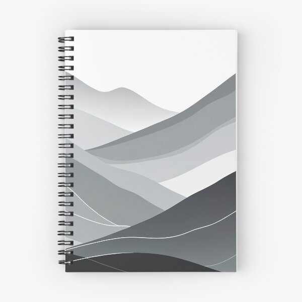 Artikelvorschau, Ruhige monochrome Berge – minimalistische abstrakte Landschaft entworfen und verkauft von FIYARO.