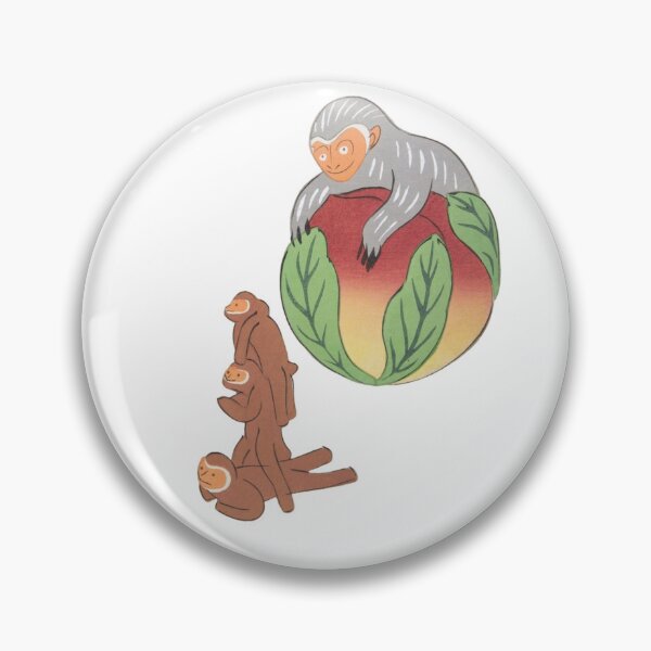 Item preview, Cute Mischievous Japanese Monkeys Kawaii designed and sold by StudioTVDinners.
