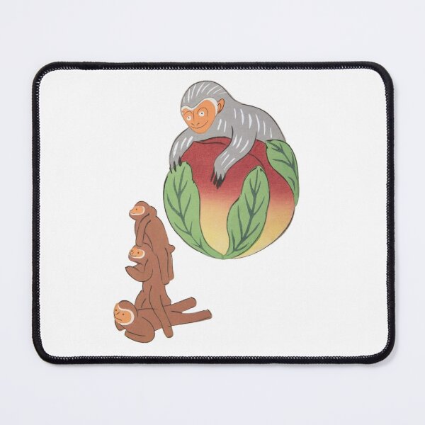Item preview, Cute Mischievous Japanese Monkeys Kawaii designed and sold by StudioTVDinners.