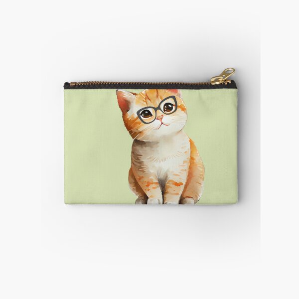 Item preview,  cute cat with glasses  designed and sold by Cuteanimecorner.