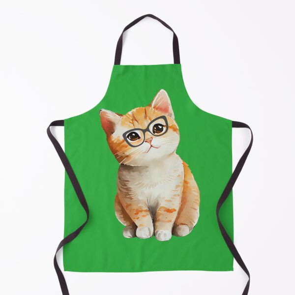 Item preview, cute cat with glasses designed and sold by Cuteanimecorner.