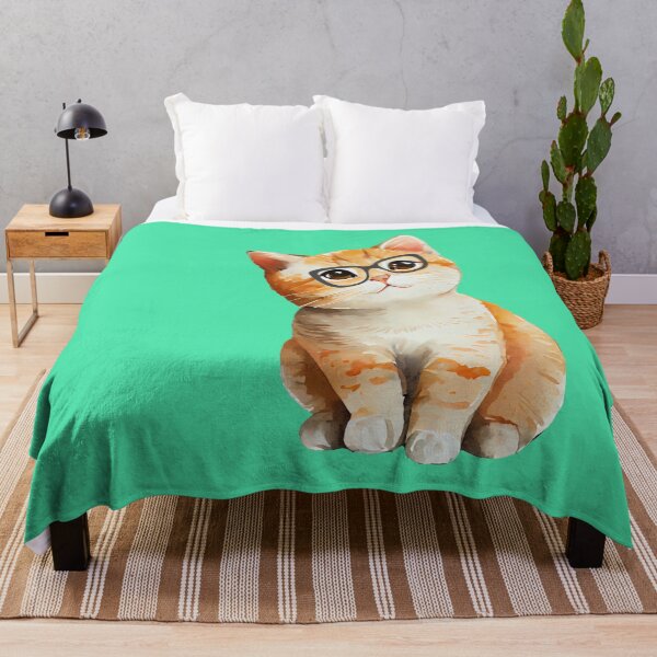 Item preview,  cute cat with glasses  designed and sold by Cuteanimecorner.
