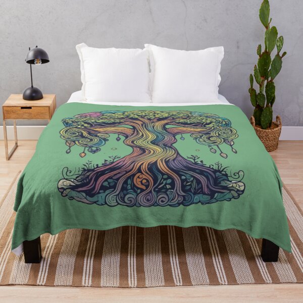 Item preview, WHIMSICAL Weeping Willow Art - Mystical Tree of Life designed and sold by AllOfUsOrNone.
