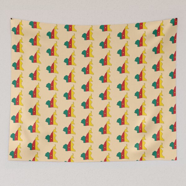 Item preview, Cameroon country shape flag designed and sold by Rachael Taylor.