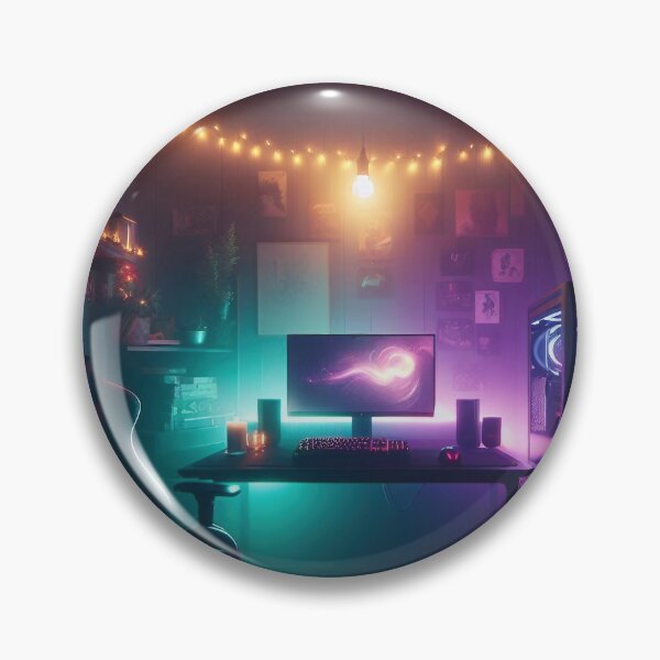 Item preview, Neon Gaming Room - Cozy and Modern Setup designed and sold by Jolly-Drawings.