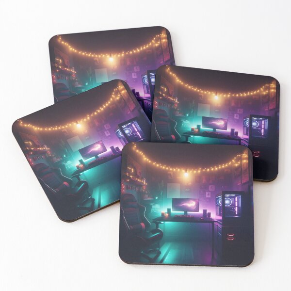 Item preview, Neon Gaming Room - Cozy and Modern Setup designed and sold by Jolly-Drawings.