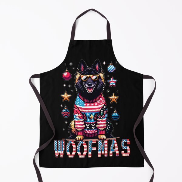 Item preview, Merry Woofmas | Happy Patriotic Belgian Tervuren in Ugly Sweater USA Flag Edition designed and sold by TheMostLikely.
