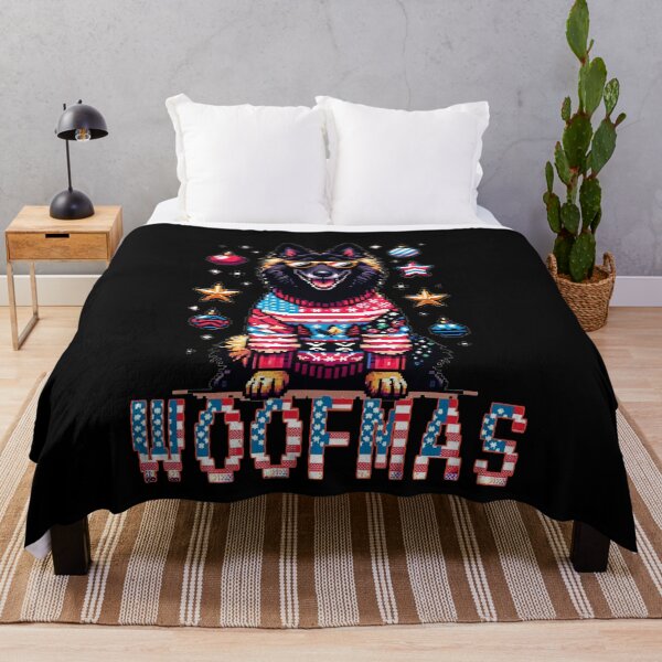 Item preview, Merry Woofmas | Happy Patriotic Belgian Tervuren  in Ugly Sweater USA Flag Edition designed and sold by TheMostLikely.