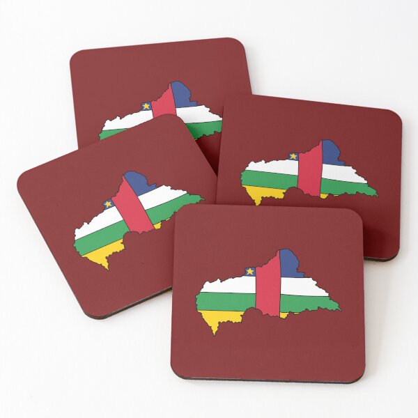 Item preview, Central African Republic country shape flag designed and sold by Rachael Taylor.