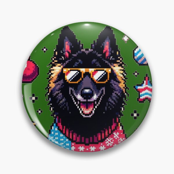 Item preview, Merry Woofmas | Happy Patriotic Belgian Tervuren  in Ugly Sweater USA Flag Edition designed and sold by TheMostLikely.
