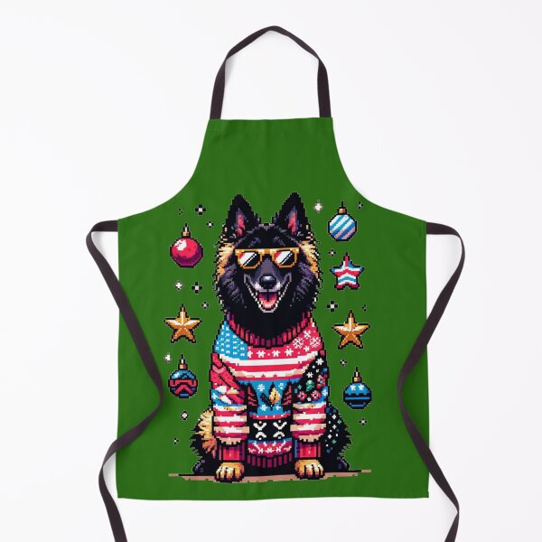 Item preview, Merry Woofmas | Happy Patriotic Belgian Tervuren in Ugly Sweater USA Flag Edition designed and sold by TheMostLikely.