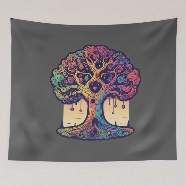 Item preview, Whimsical Tree of Life Chakra Doodle    designed and sold by AllOfUsOrNone.