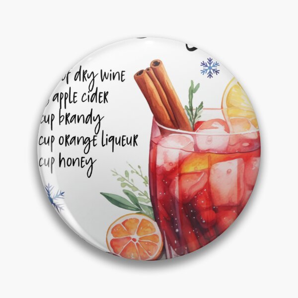 Item preview, Christmas Themed Sider Sangria Cocktail Recipe designed and sold by CatherineSivie.