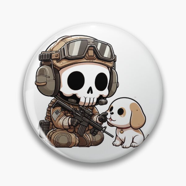 Item preview, Cute skeleton in tactical gear with puppy designed and sold by Wxjtecki.