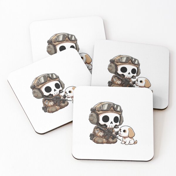 Item preview, Cute skeleton in tactical gear with puppy designed and sold by Wxjtecki.
