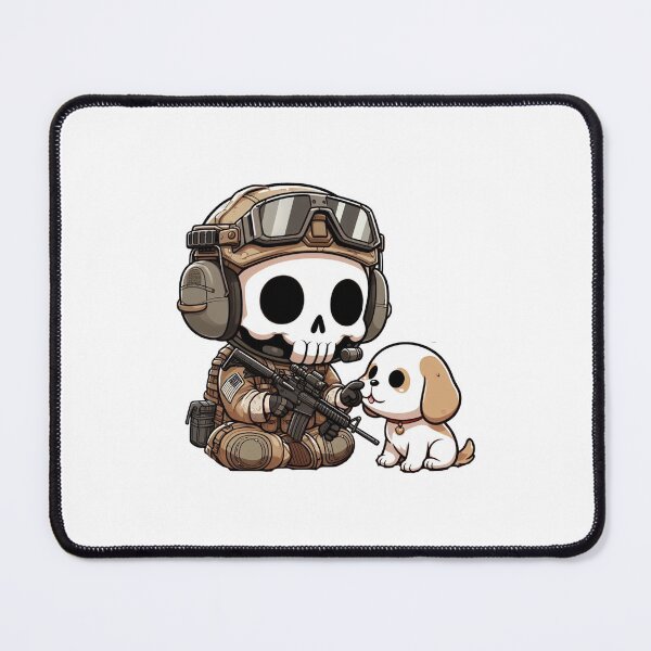 Item preview, Cute skeleton in tactical gear with puppy designed and sold by Wxjtecki.