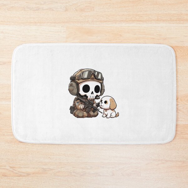 Item preview, Cute skeleton in tactical gear with puppy designed and sold by Wxjtecki.