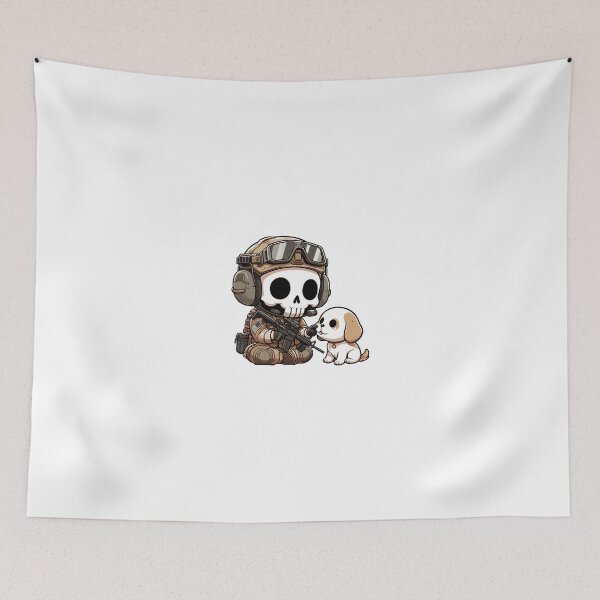 Item preview, Cute skeleton in tactical gear with puppy designed and sold by Wxjtecki.