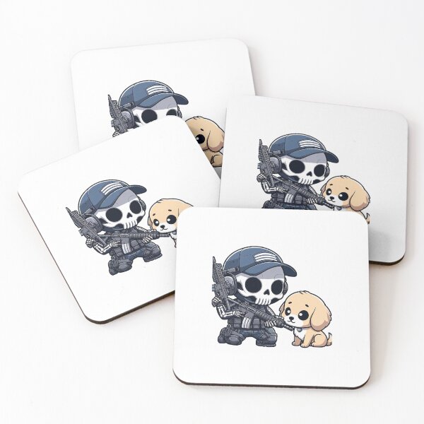 Item preview, Cute skeleton in tactical gear with puppy designed and sold by Wxjtecki.