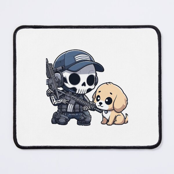 Item preview, Cute skeleton in tactical gear with puppy designed and sold by Wxjtecki.