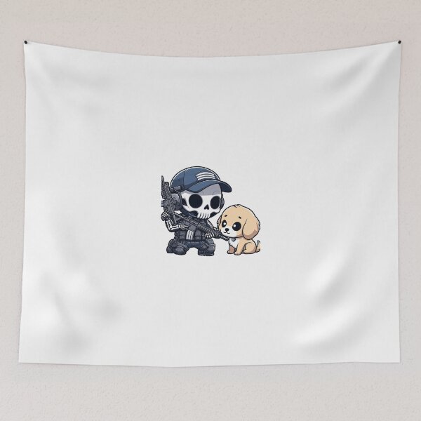 Item preview, Cute skeleton in tactical gear with puppy designed and sold by Wxjtecki.