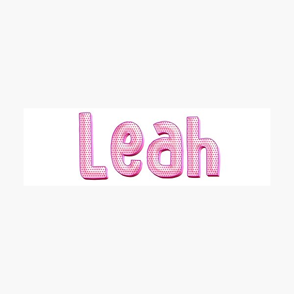 Item preview, Pink Love Leah Name Label designed and sold by NormadWorld.