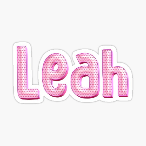 Pink Love Leah Name Label