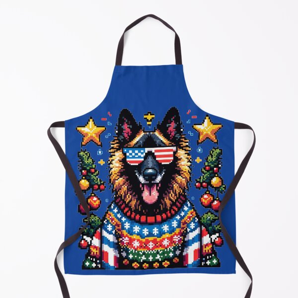 Item preview, Merry Woofmas | Happy Patriotic Belgian Tervuren in Ugly Sweater USA Flag Edition designed and sold by TheMostLikely.