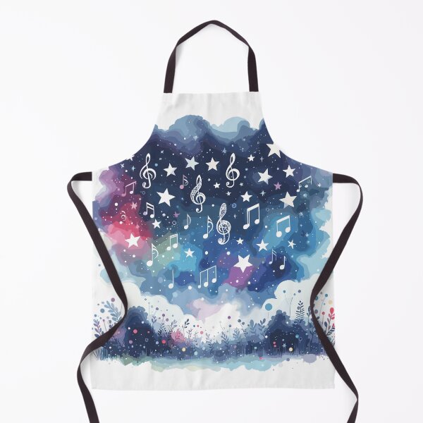 Item preview, Starry sky with note shapes designed and sold by LongIslandDesgn.