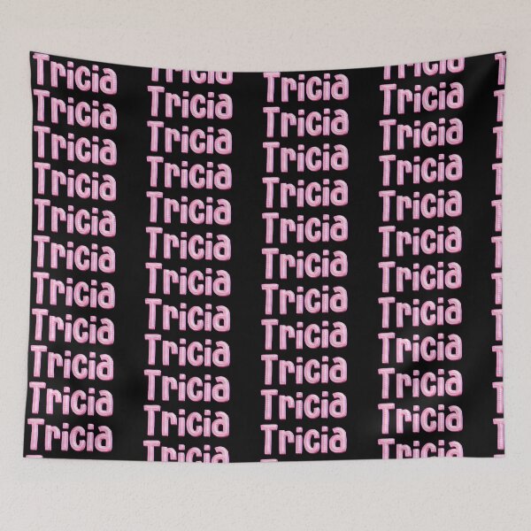 Item preview, Pink Love Tricia Name Label (Black) designed and sold by NormadWorld.