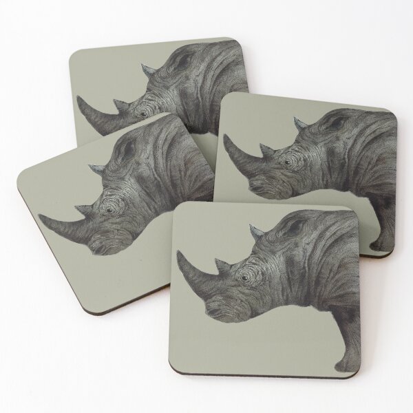 Item preview, Graceful Guardians: Watercolor Elegance in the Rhino Collection designed and sold by Hadamundo.