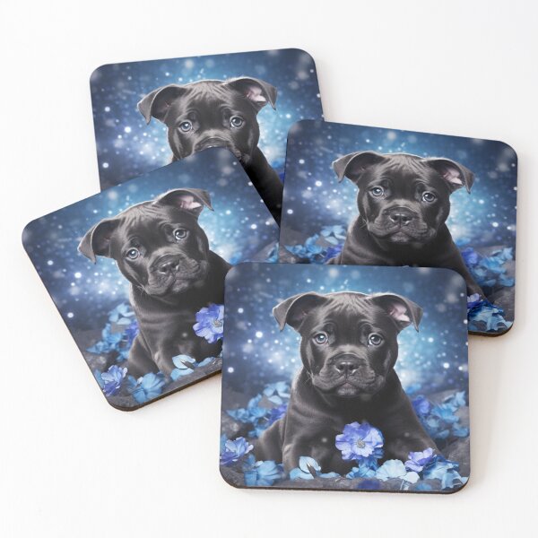 Item preview, Enchanted Black Staffy Puppy designed and sold by Nocturne  Paws.