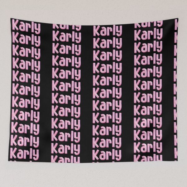 Item preview, Pink Love Karly Name Label (Black) designed and sold by NormadWorld.