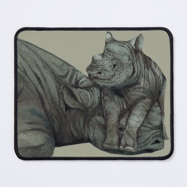 Item preview, Graceful Guardians: Watercolor Elegance in the Rhino andabt Rhino Collection designed and sold by Hadamundo.