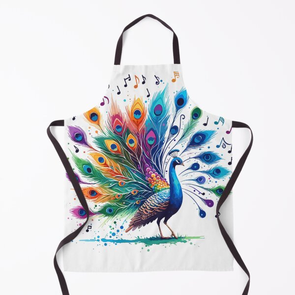 Item preview, Peacock with musical notes as tail feathers designed and sold by LongIslandDesgn.