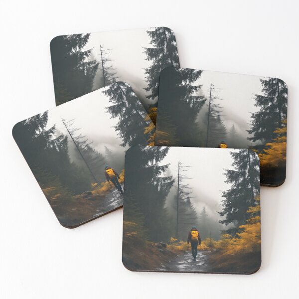 Item preview, Autumn Hike Through the Foggy Forest designed and sold by Shirtastically.