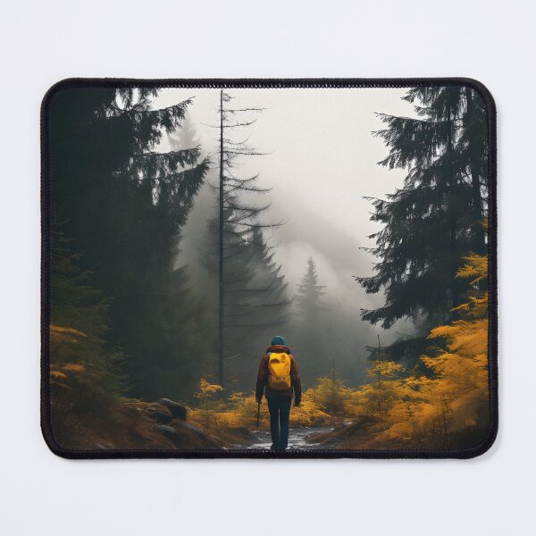 Item preview, Autumn Hike Through the Foggy Forest designed and sold by Shirtastically.