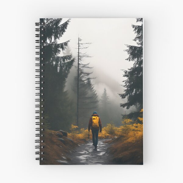 Item preview, Autumn Hike Through the Foggy Forest designed and sold by Shirtastically.