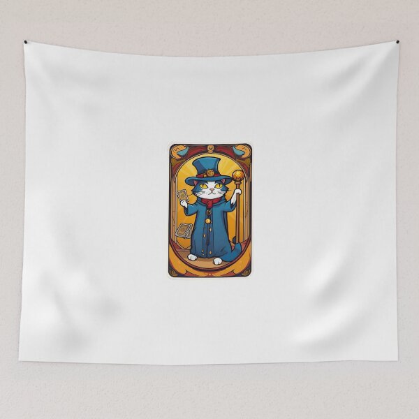Item preview, Cute cat tarot The magician  designed and sold by KorArtStudio.